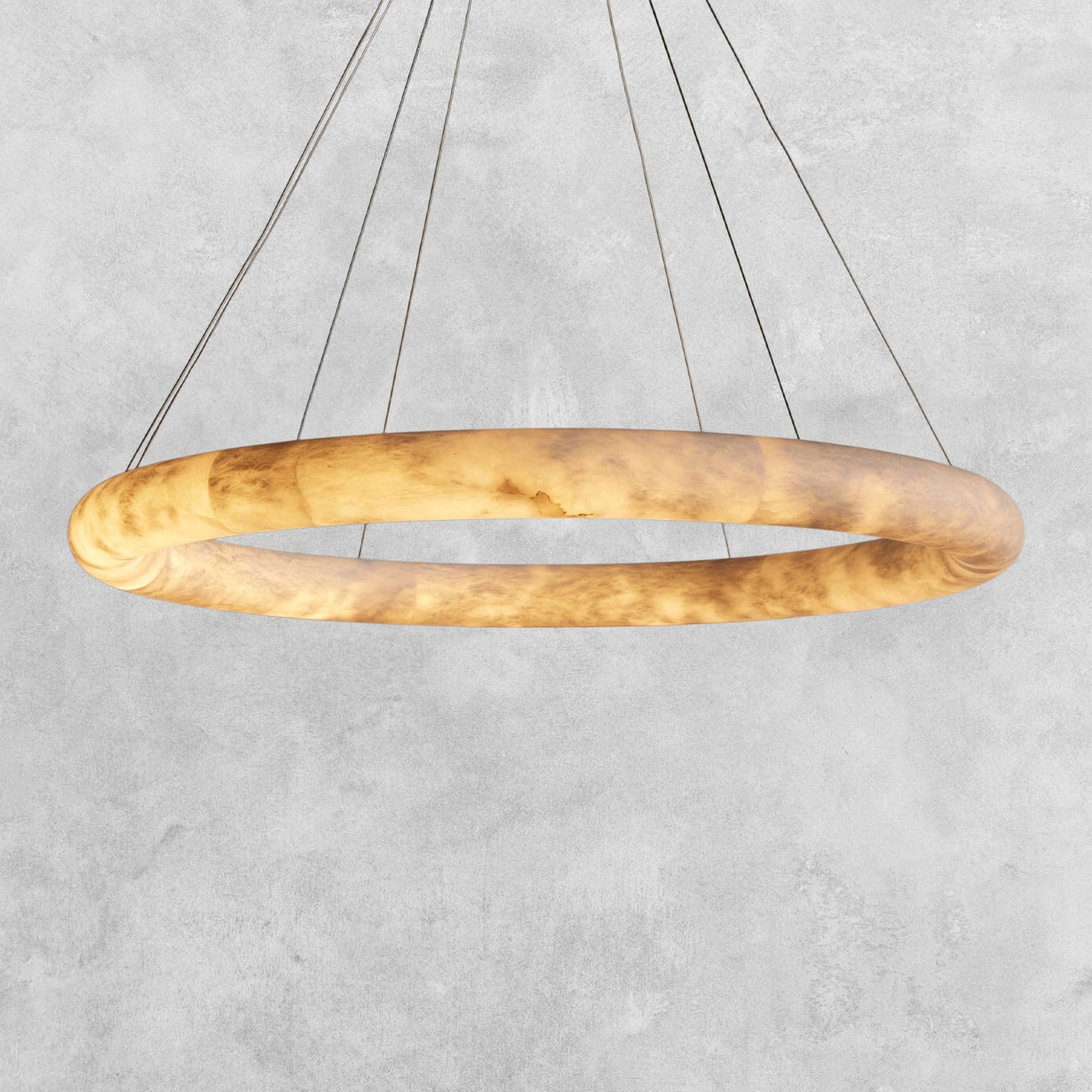 Halima Halo Alabaster Chandelier