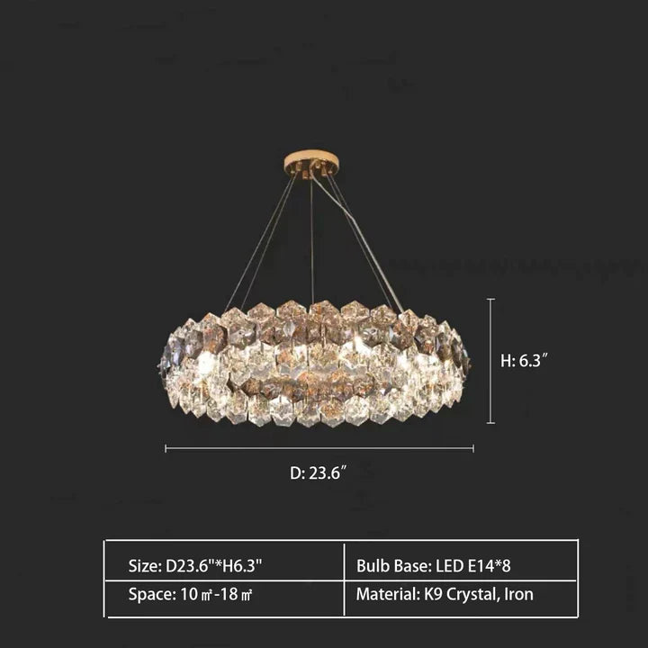 Light Luxury Flower Petal Chandelier Suit for Living/Dining Room/ Bedroom