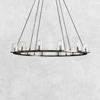 Pauilla Modern Clear Glass Round Chandelier 36'' 48‘’ 60‘’