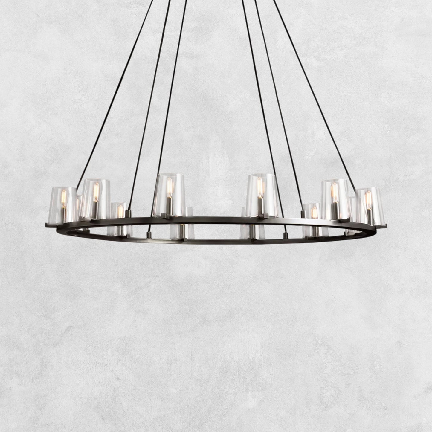 Pauilla Modern Clear Glass Round Chandelier 36'' 48‘’ 60‘’