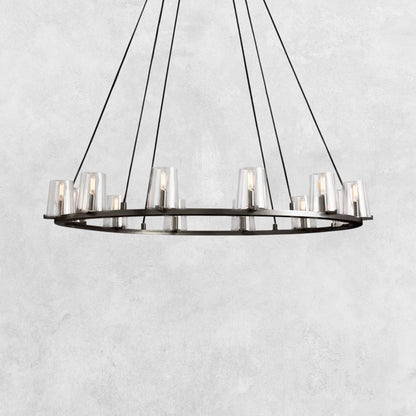 Pauilla Modern Clear Glass Round Chandelier 36'' 48‘’ 60‘’