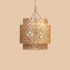 Layered Capiz Shell Pendant Chandelier