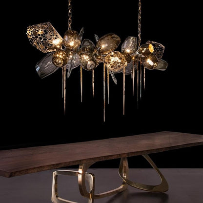 Modern Wine Glass Shape Chandelier Italian Light Luxury Light Fixture for Dining Room/Living Room
