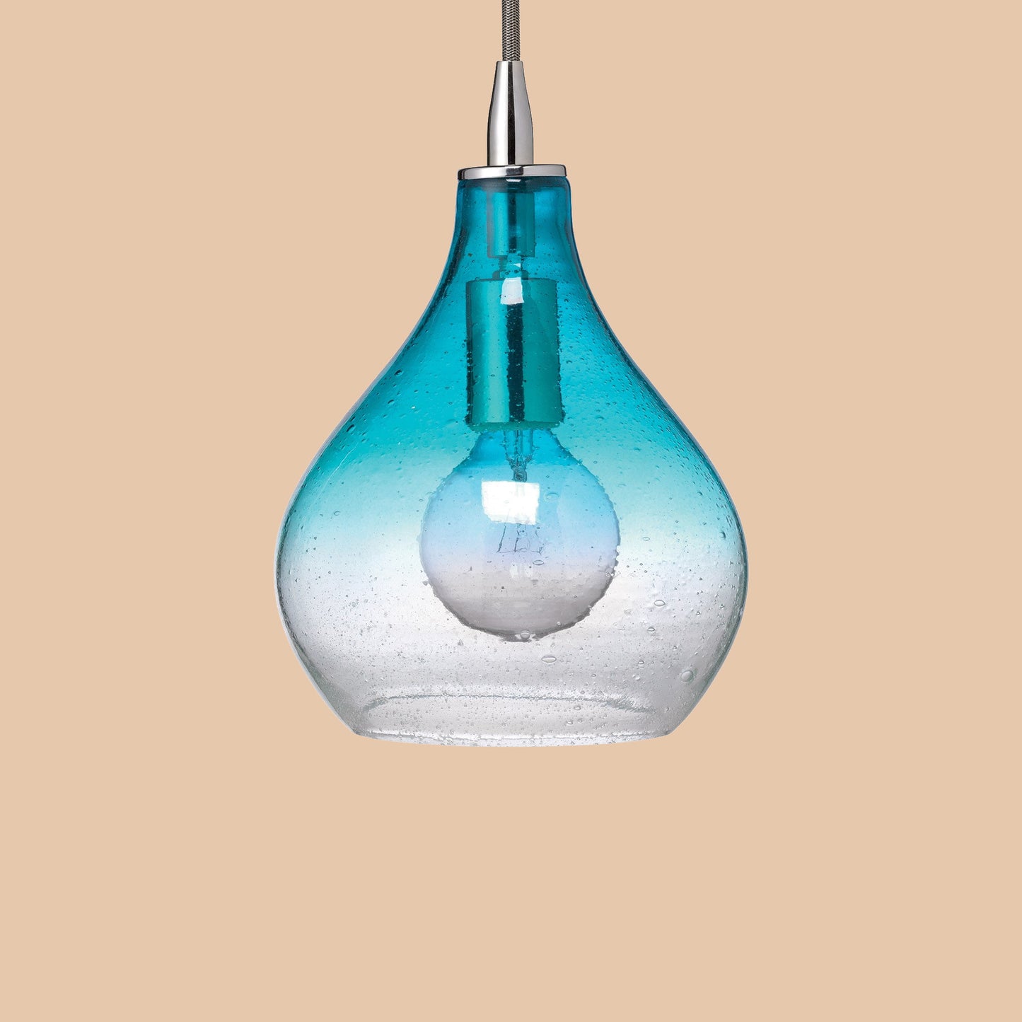 Blue Ombre Glass Pendant Light
