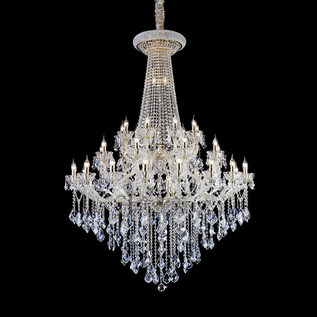 Extra Large French Candle Crystal Branch Chandelier for Foyer and Staircase