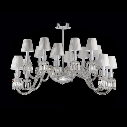 Lliana Classic Oval K9 Crystal Chandelier 16 Lights