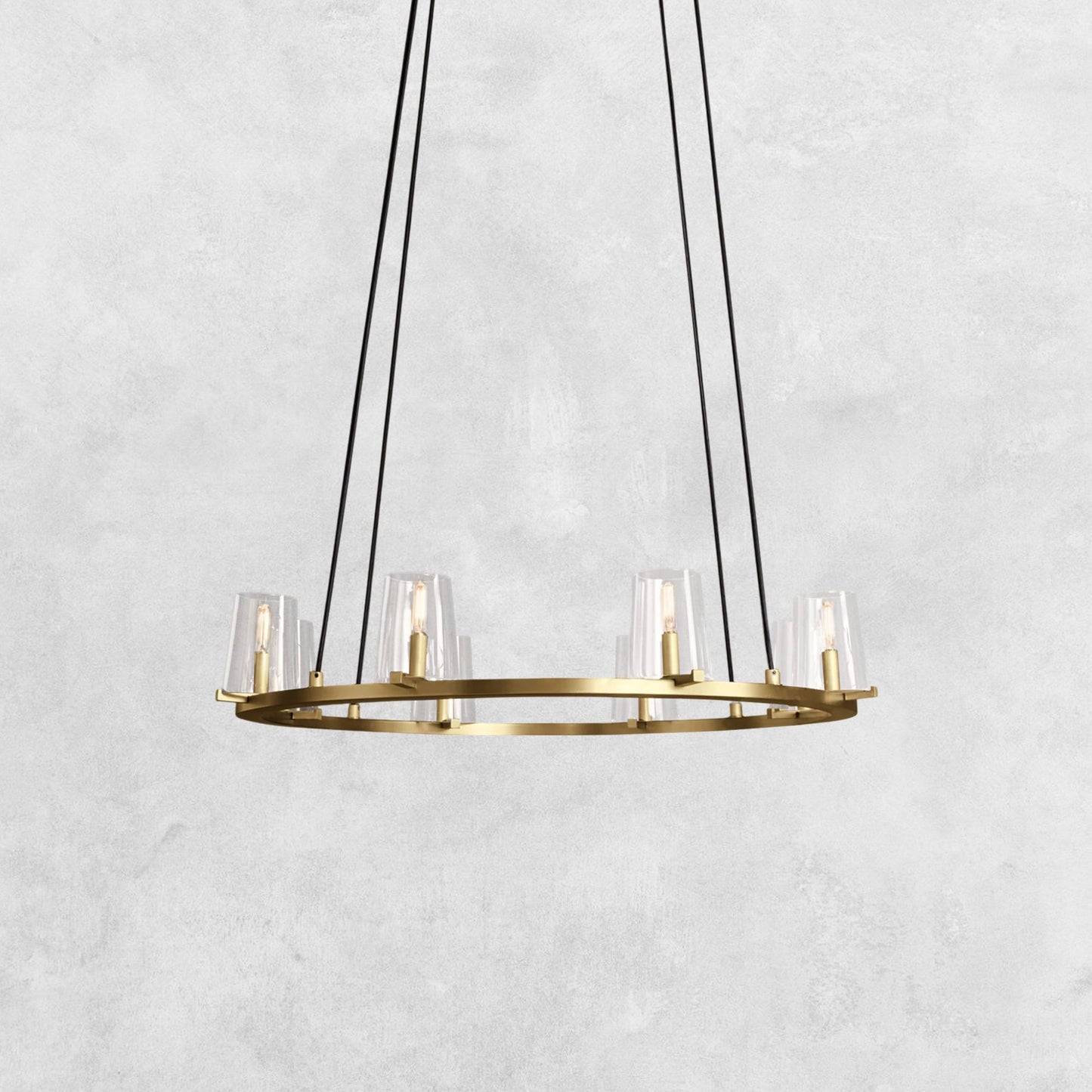 Pauilla Modern Clear Glass Round Chandelier 36'' 48‘’ 60‘’