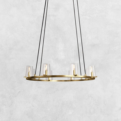 Pauilla Modern Clear Glass Round Chandelier 36'' 48‘’ 60‘’