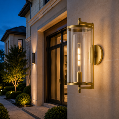 Devauxy Outdoor Round Sconce