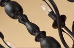 Multi Layer Iron Chandelier with Electronic Candles in Vintage Country Style for Living Room Cafe and Study