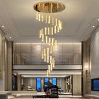 Extra Large Modern Spiral Crystal Ceiling Light Decoration for Staircase/ High Ceiling Living Room/ Hotel Lobby/ Hallway