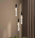 Extra Large Modern K9 Crystal Rod Pendant Long Chandelier for Staircase/Living Room/Foyer