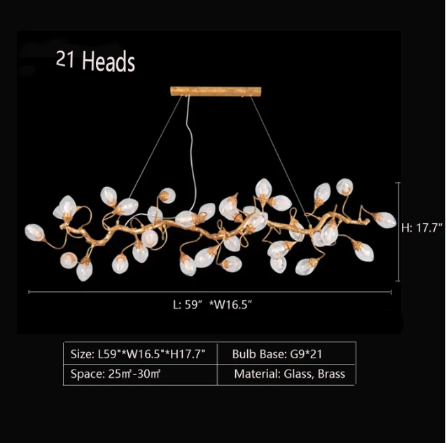 Modern Art Extra Large Branch Style Chandelier with Clear Bubble Glass Eggs for Dining Room and Living Room