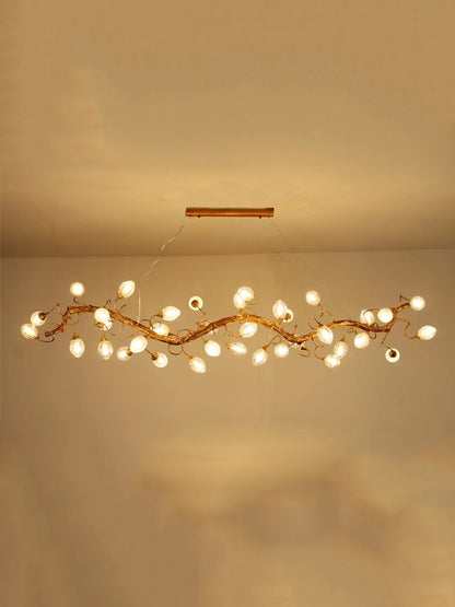 Modern Art Extra Large Branch Style Chandelier with Clear Bubble Glass Eggs for Dining Room and Living Room