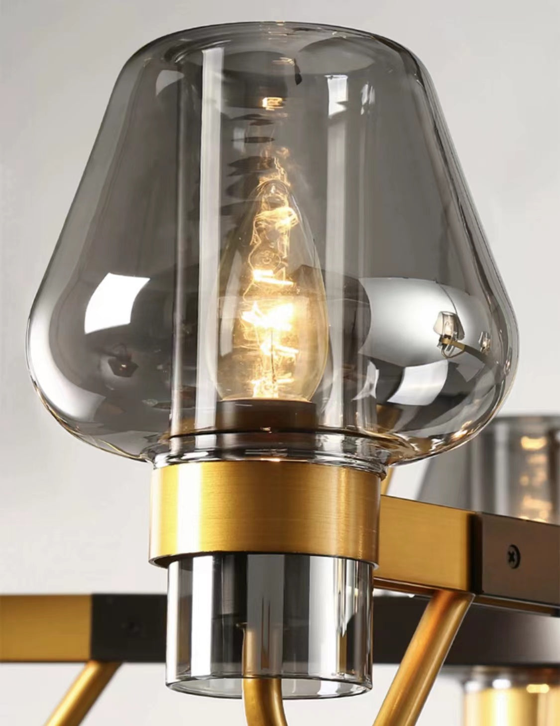 Post-modern Light Full Brass Chandelier for Living Room/Bedroom