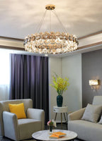 Light Luxury Flower Petal Chandelier Suit for Living/Dining Room/ Bedroom