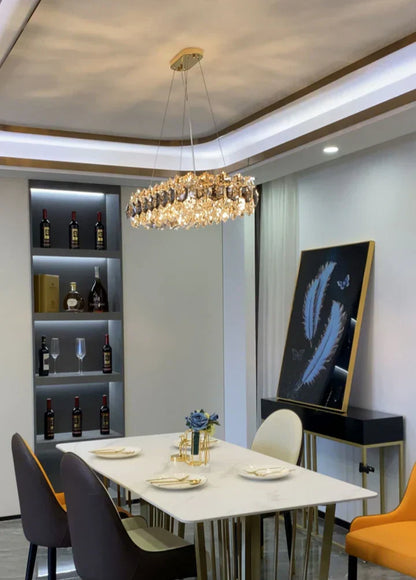 Light Luxury Flower Petal Chandelier Suit for Living/Dining Room/ Bedroom