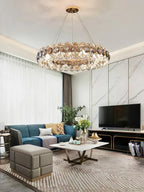 Light Luxury Flower Petal Chandelier Suit for Living/Dining Room/ Bedroom
