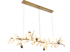 Creative Art Grape Chandelier Pure White Nordic Ring and Linear Design for Living Room or Dining Room