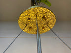 Post-Modern Art Brass and Ceramics Flower Pendant Branch Chandelier for Living/Dining Room