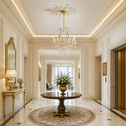 12-Light Clip Plate Chandelier D72 - Gold