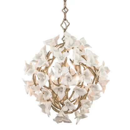 Modern Art Design Lily Ceramic Flower Chandelier for Low-ceiling