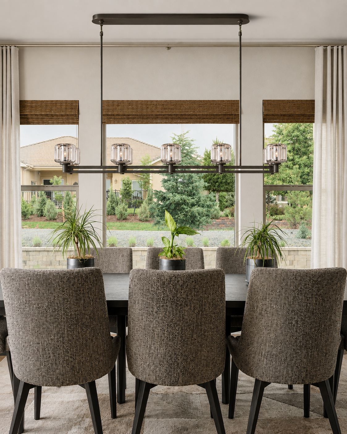 Demored Double Linear Chandelier