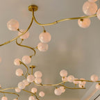 Contemporary Hand-blown Glass Globes Branch Chandelier for Dining Room Living Room and Kitchen Island
