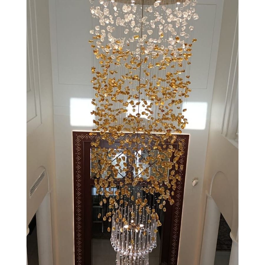 Rainfall Glass Gem Stone Chandelier