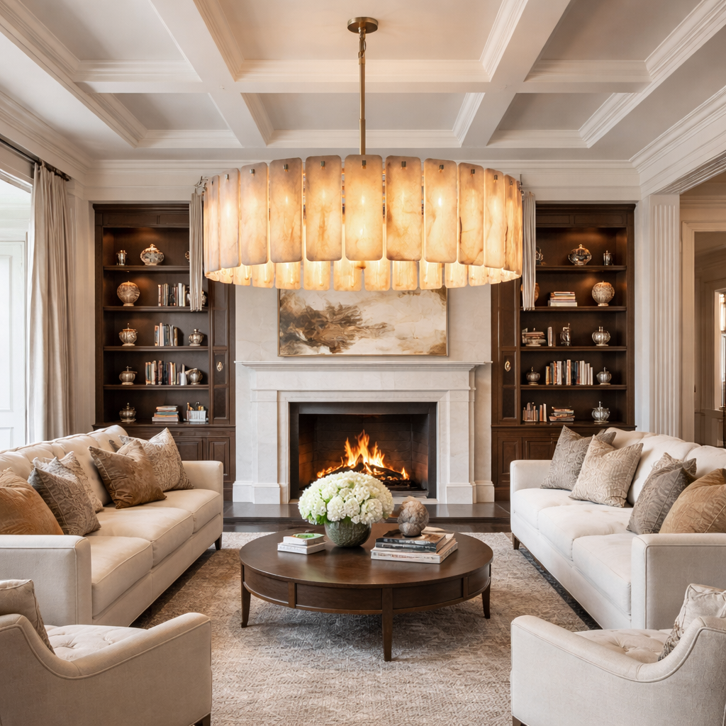 Calociato Onyx Round Chandelier