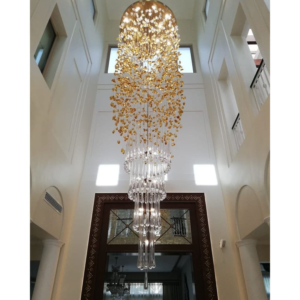 Rainfall Glass Gem Stone Chandelier
