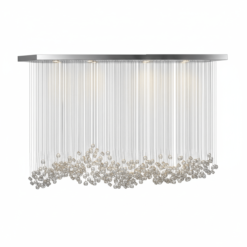 Crystal Stone Crystal Spiral Chandelier
