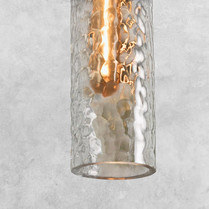 Colleena Hammered Glass Pendant