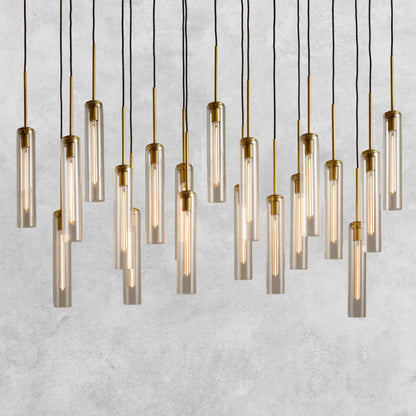Colleena Linear Fluted Glass Chandelier