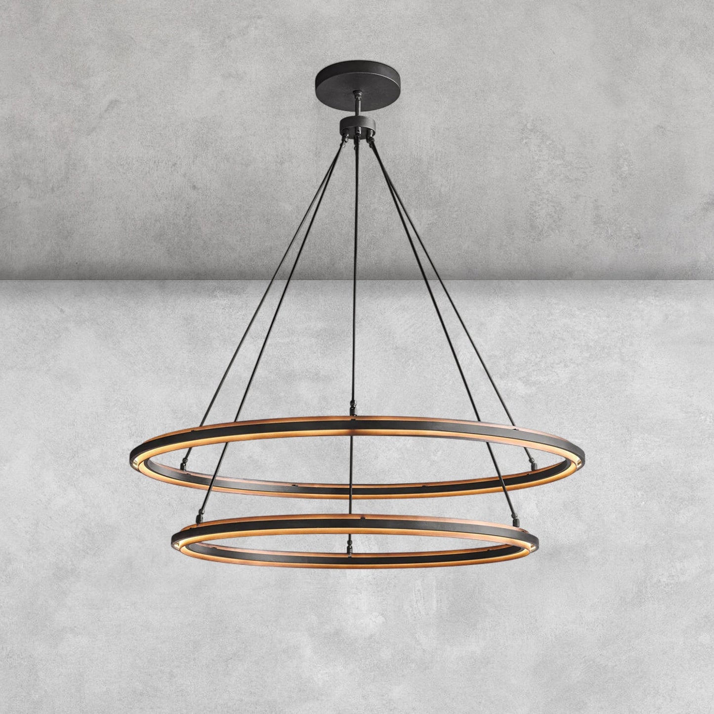 George Two-Tier Round Chandelier 60"
