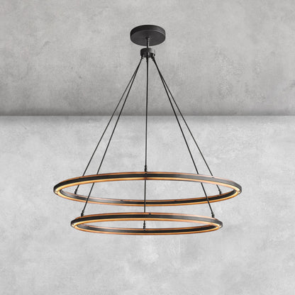 George Two-Tier Round Chandelier 60"