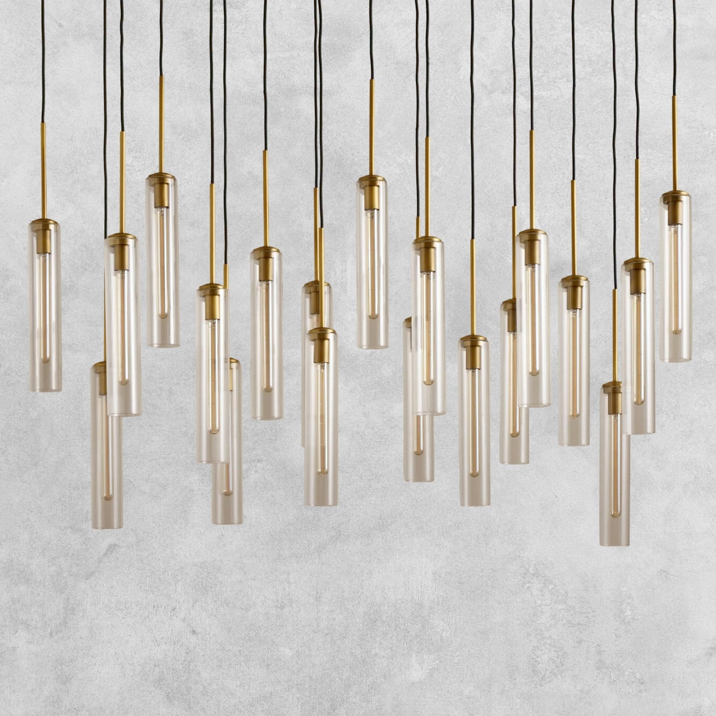 Colleena Linear Fluted Glass Chandelier