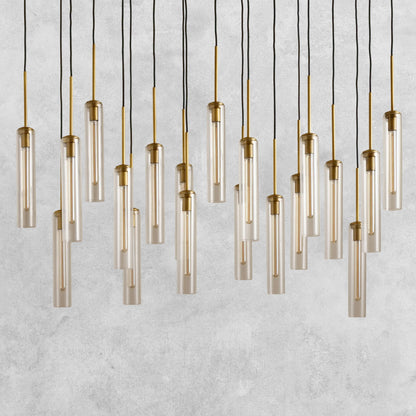 Colleena Linear Fluted Glass Chandelier
