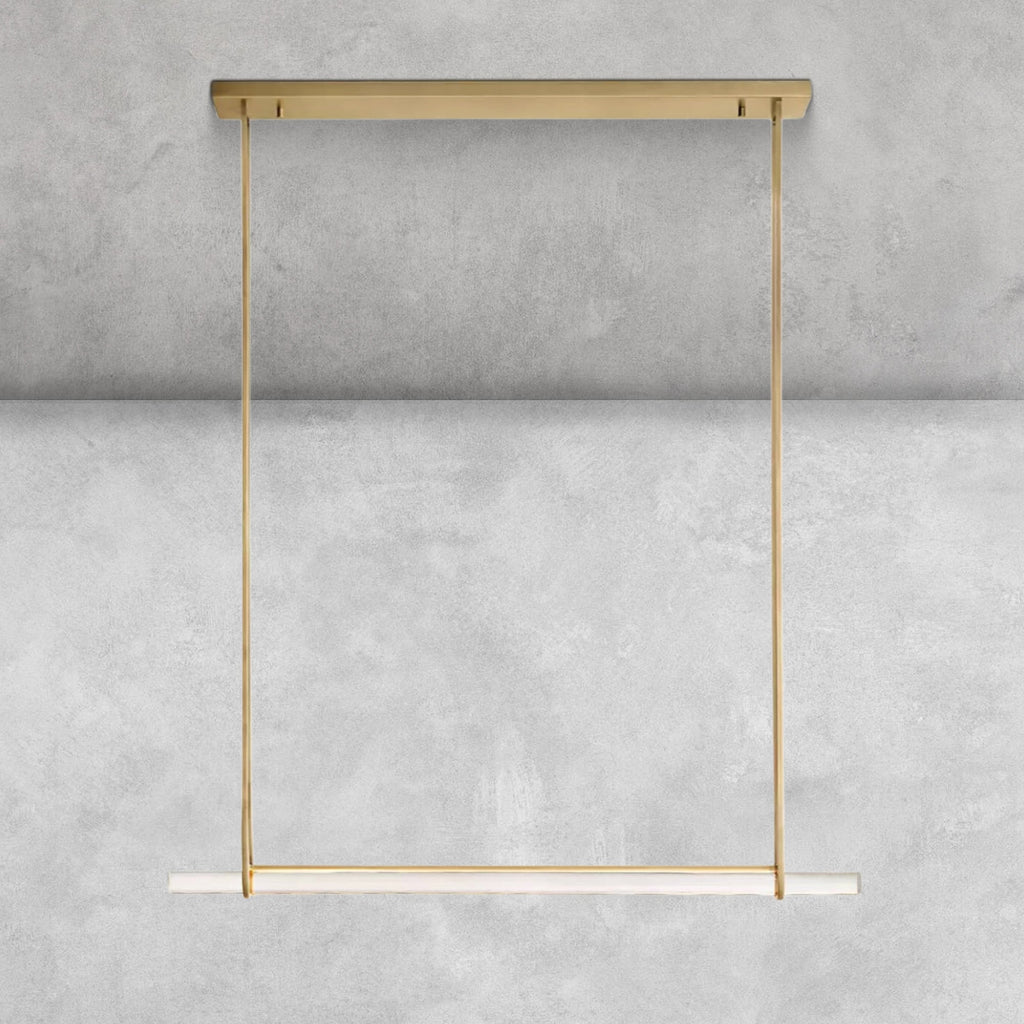 Milano Crystal Single Bar Linear Chandelier