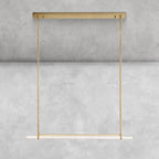 Milano Crystal Single Bar Linear Chandelier