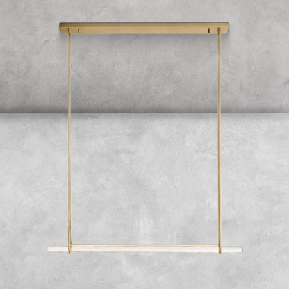Milano Crystal Single Bar Linear Chandelier