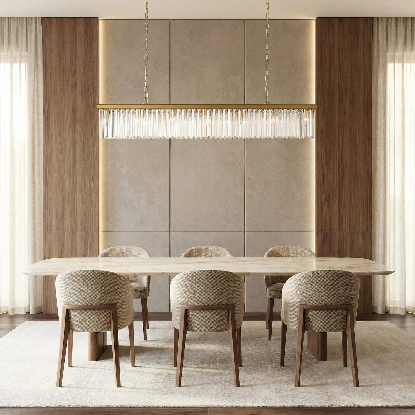 Leyland Rectangular Chandelier 60''72''