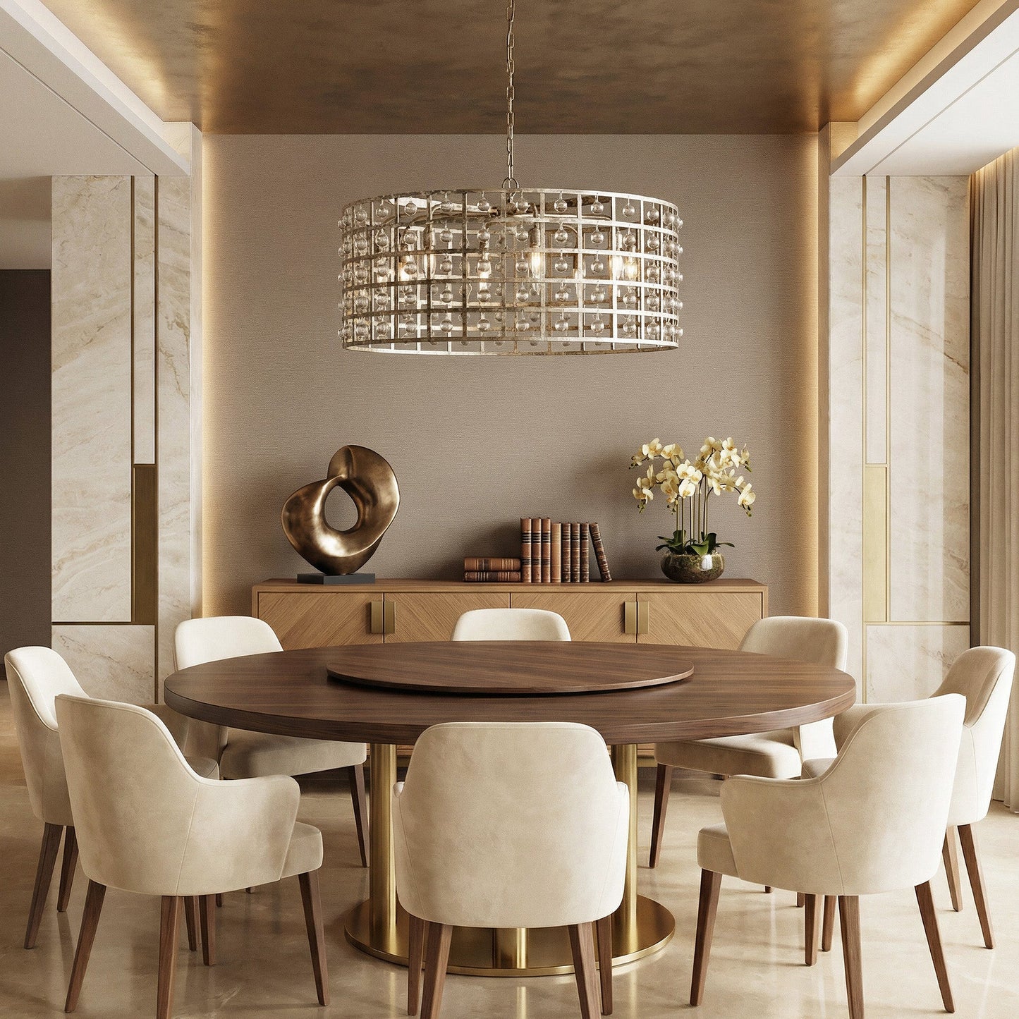 Aubrey Round Chandelier 6/8/12 Light