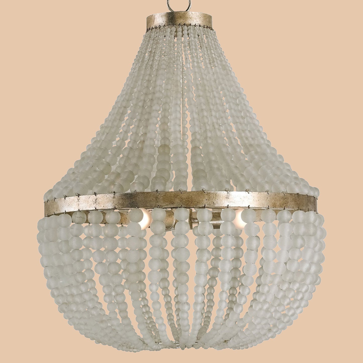 White Beaded Chandelier