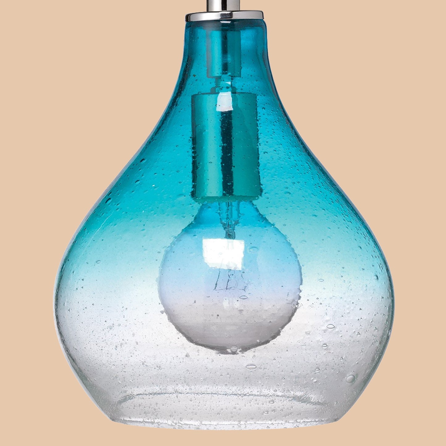 Blue Ombre Glass Pendant Light