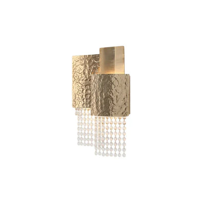 Amadeo Square Brass Crystal Sconce