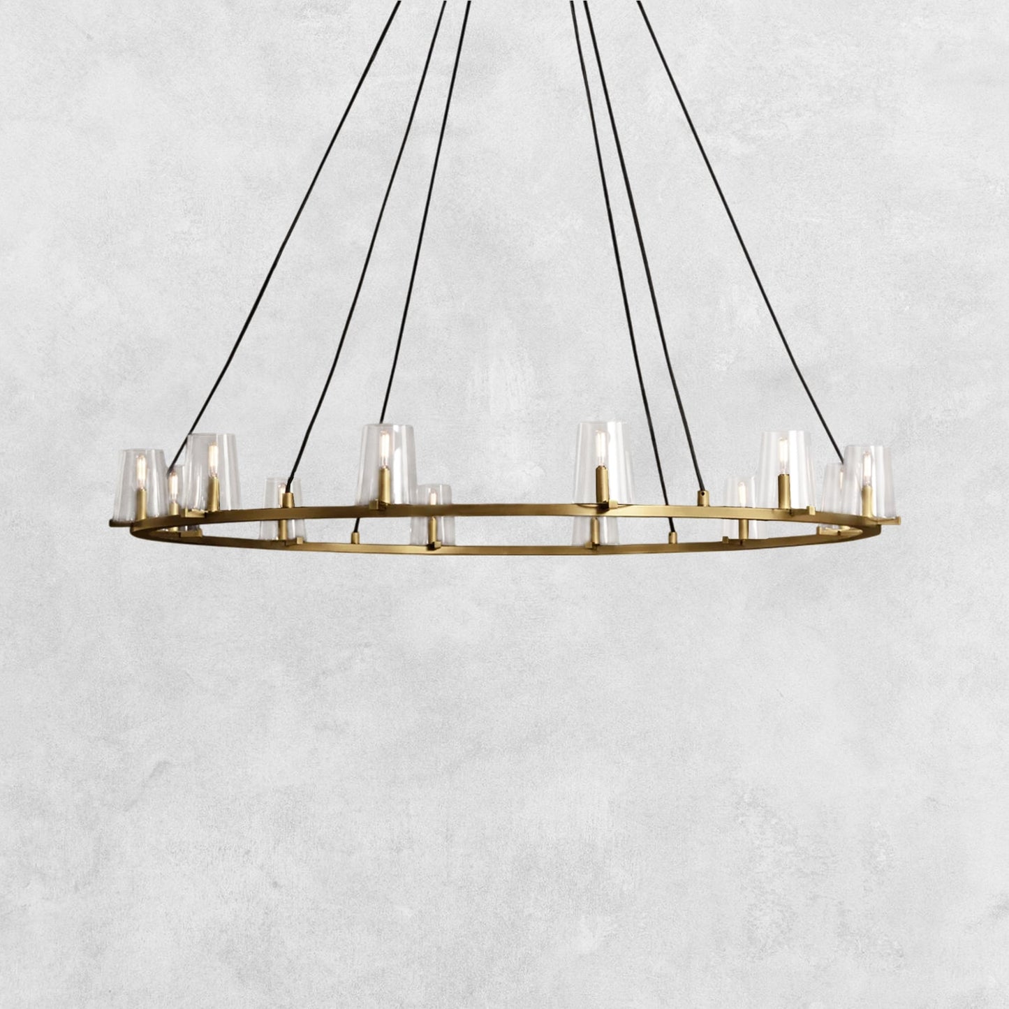 Pauilla Modern Clear Glass Round Chandelier 36'' 48‘’ 60‘’