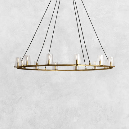 Pauilla Modern Clear Glass Round Chandelier 36'' 48‘’ 60‘’