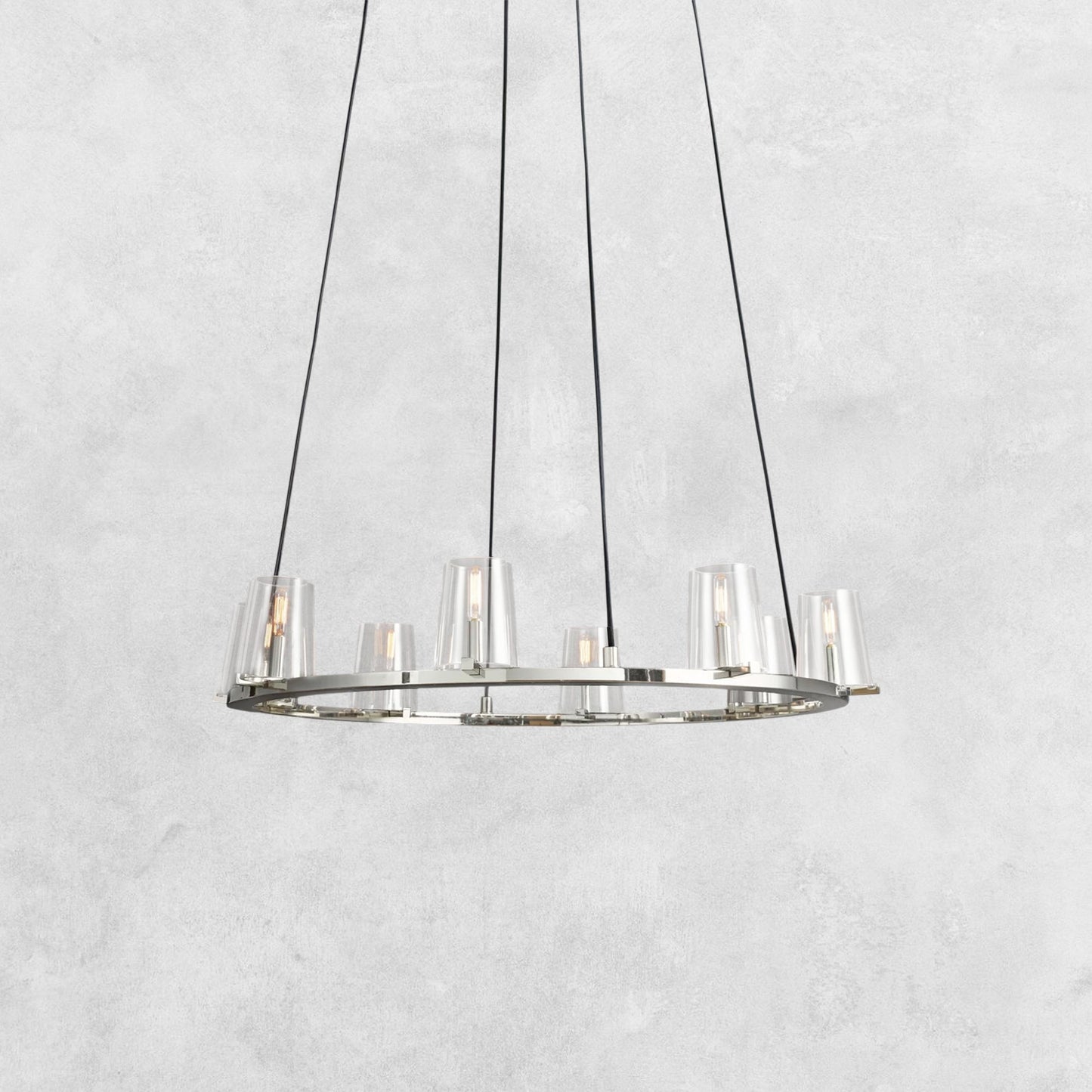 Pauilla Modern Clear Glass Round Chandelier 36'' 48‘’ 60‘’