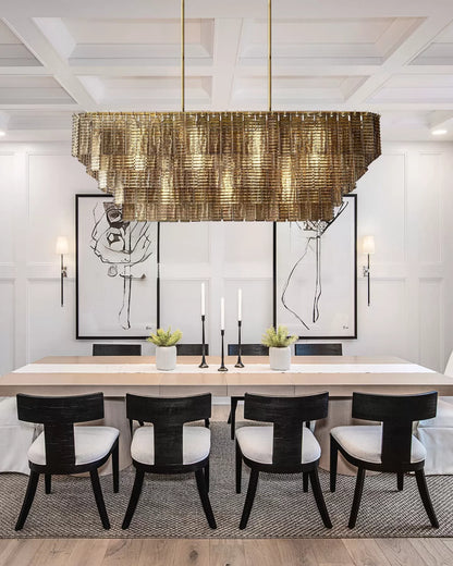 Sideros Smoke Glass Linear Chandelier